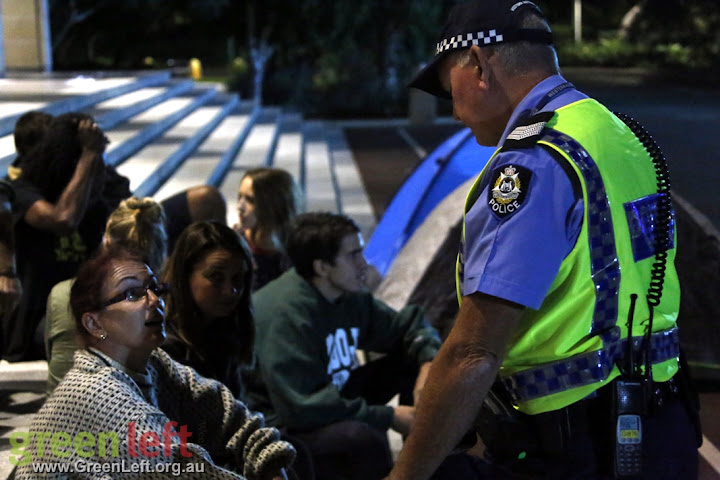 Matagarup Refugee Camp parliament protest, Aptil 7, 2016.