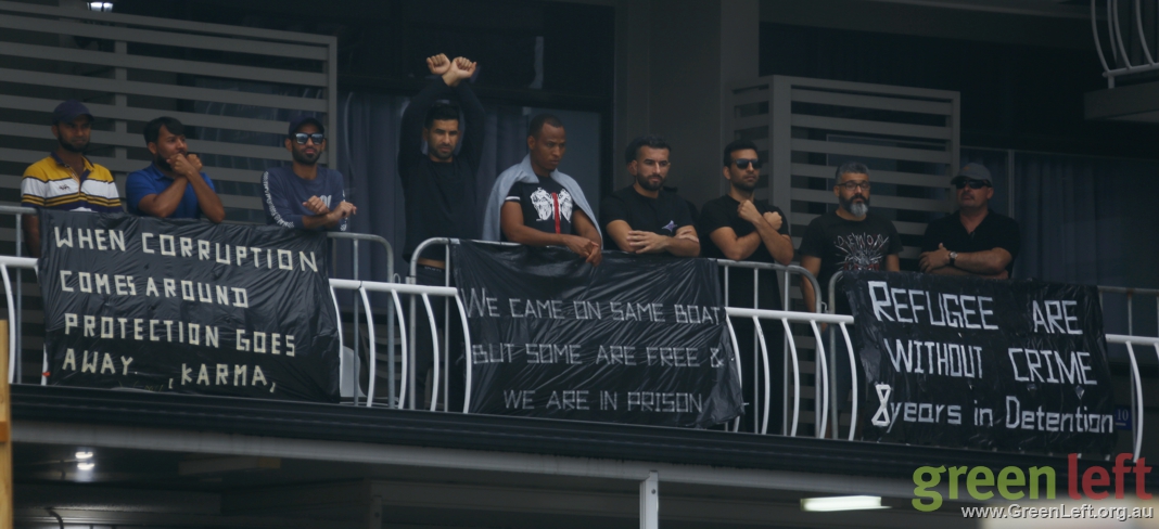 Refugees on the balcony Refugees on the balcony