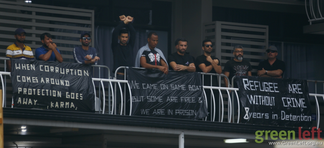 Refugees on the balcony