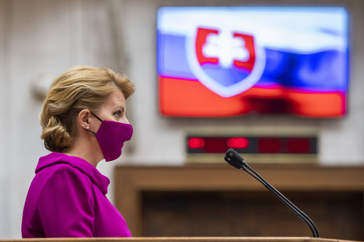 President Zuzana Čaputová delivers her first-ever state of the republic address in the Slovak parliament  (Source: Sme - Jozef Jakubco | Slovak Spectator)