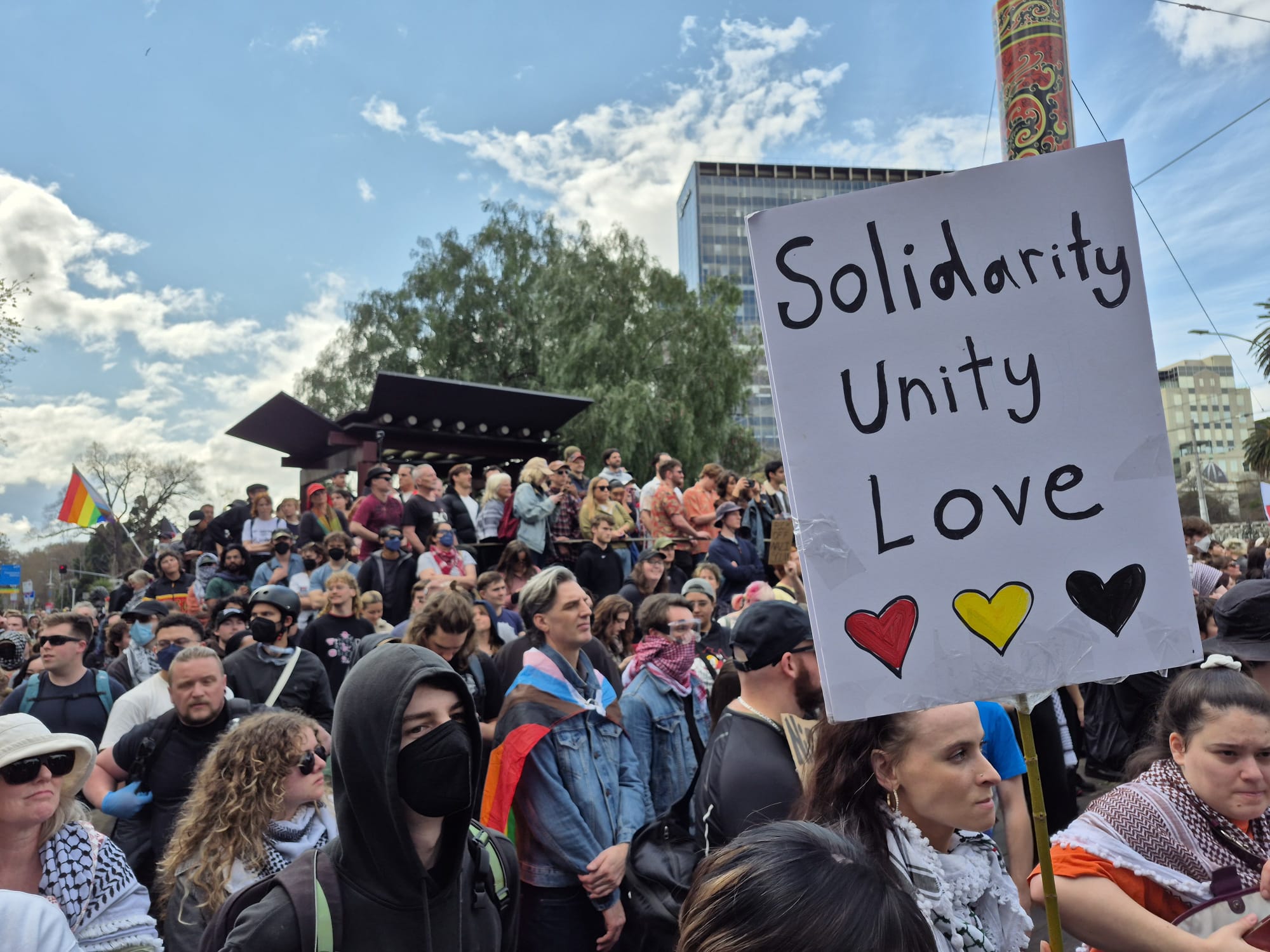 Solidarity, unity, love, Naarm/Melbourne, September 13