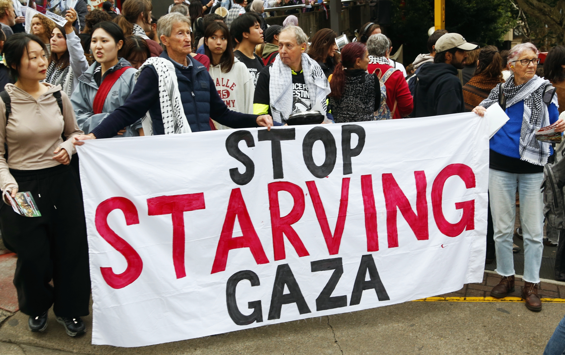 Stop starving Gaza, Magan-djin/Brisbane, August 1