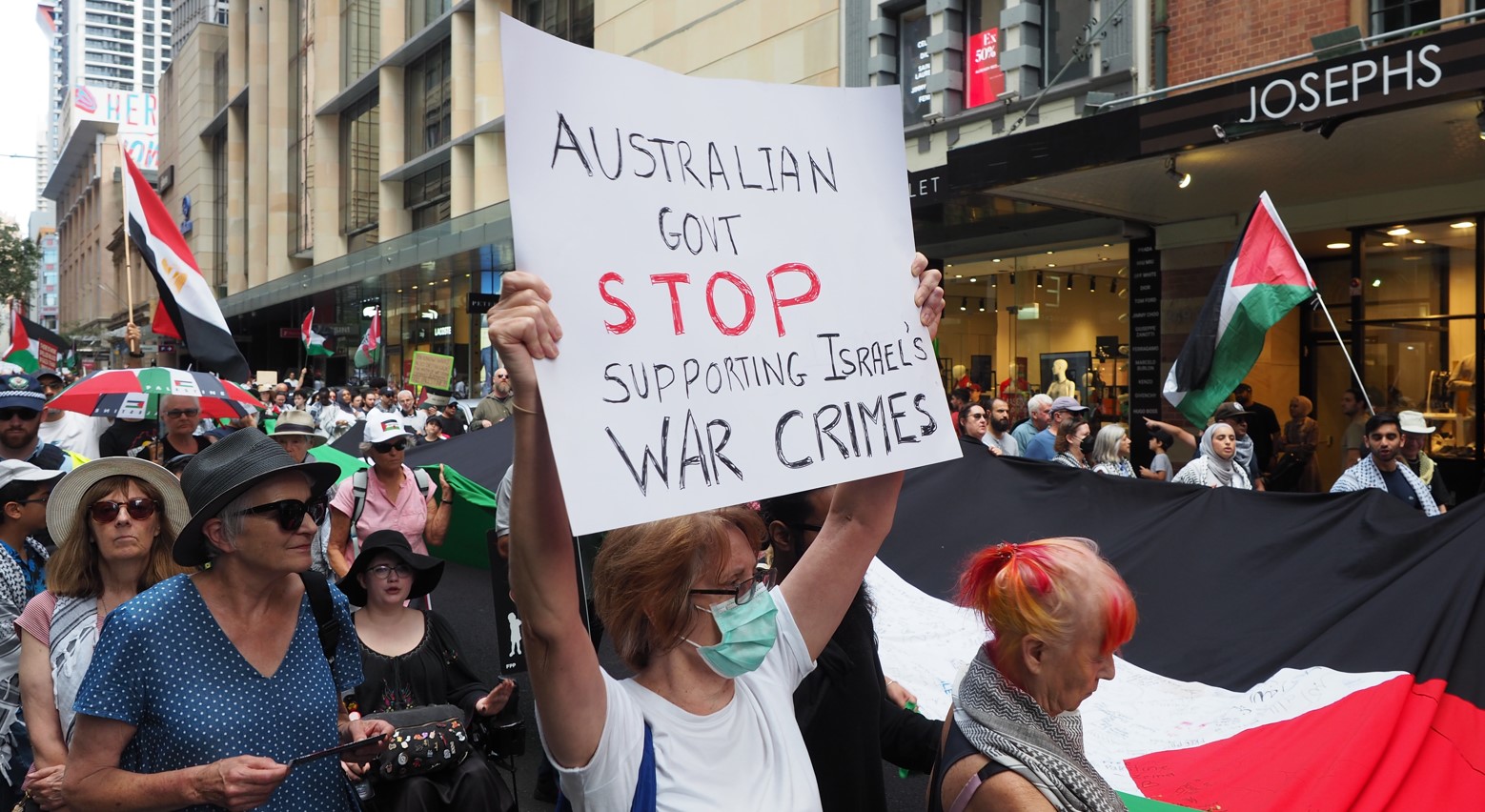 Stop supporting Israel's war crimes, Gadigal/Sydney, April 7
