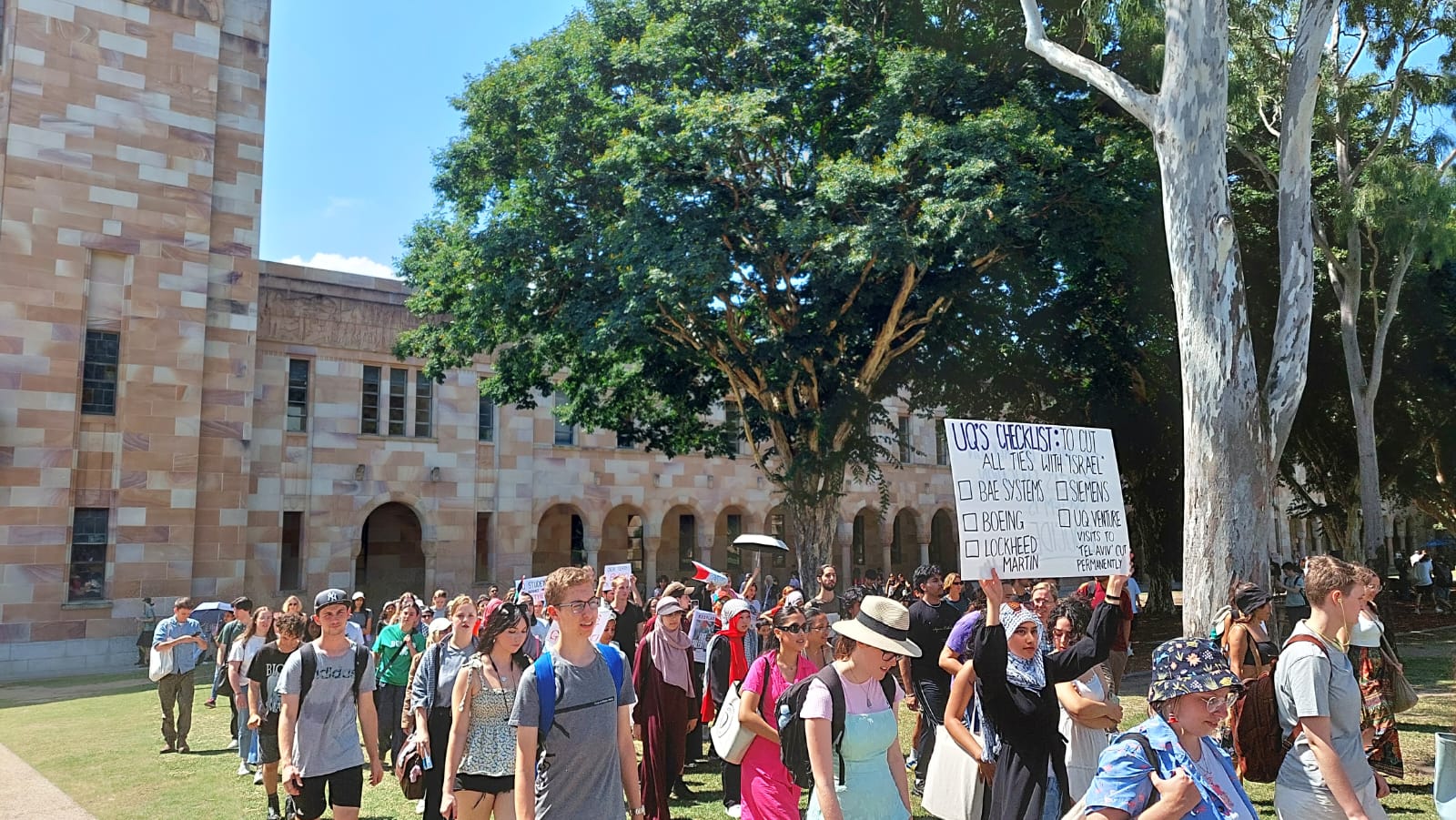 More from the UQ student protest
