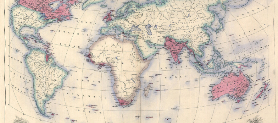 Historical map of British colonies