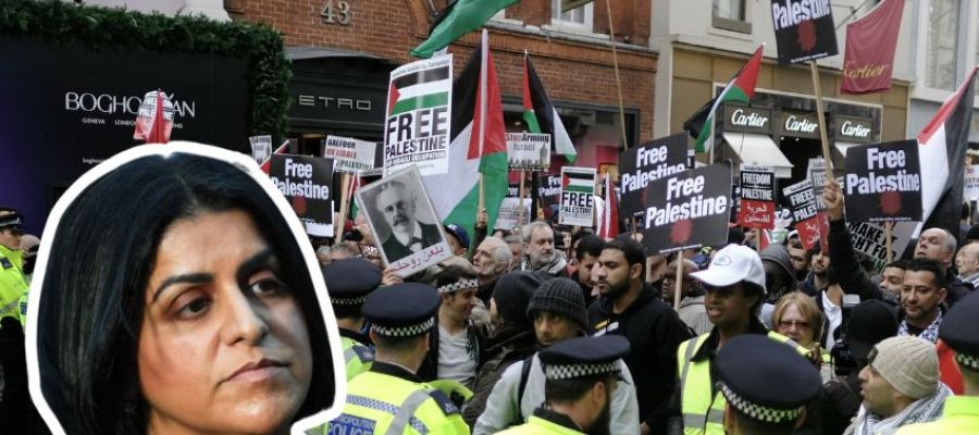 Shabana Mahmood and Palestine solidarity protest