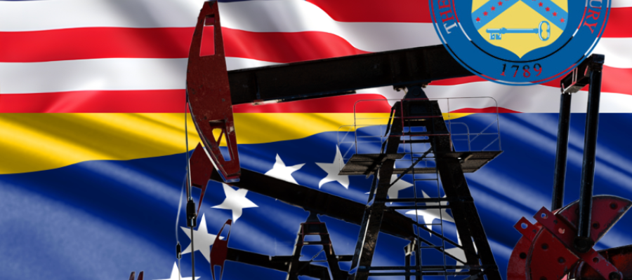 US-Venezuela flags oil pumps