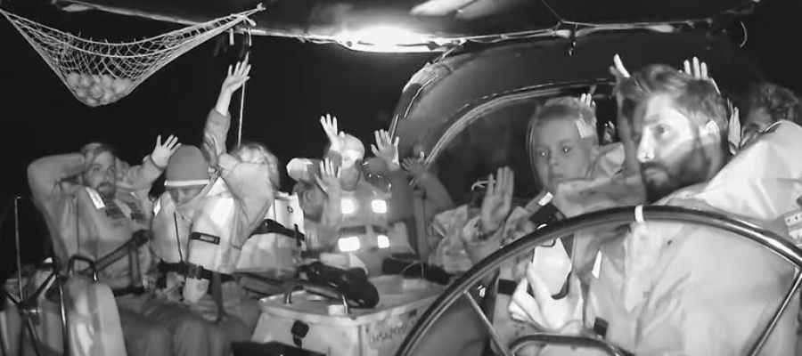 video still of flotilla interception