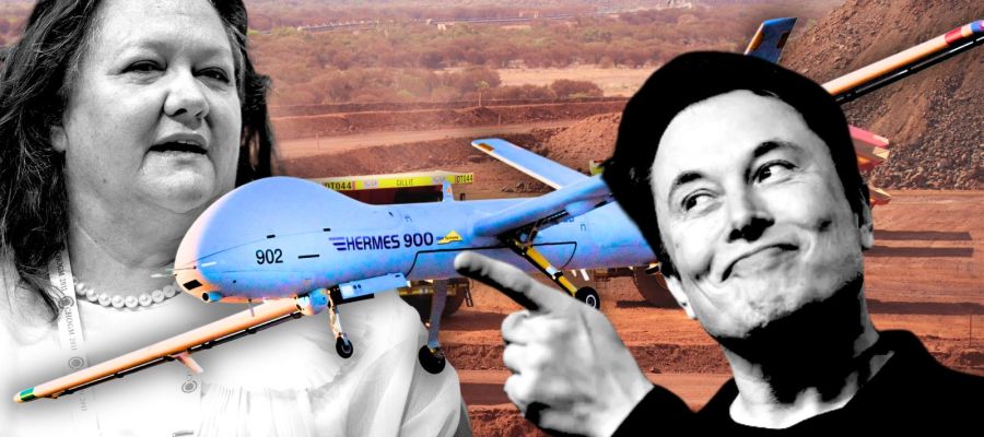 gina rinehart elon musk drone