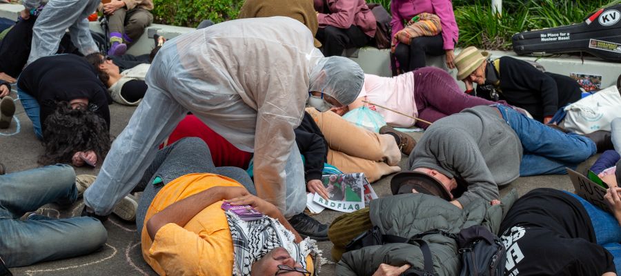 AUKUS die-in