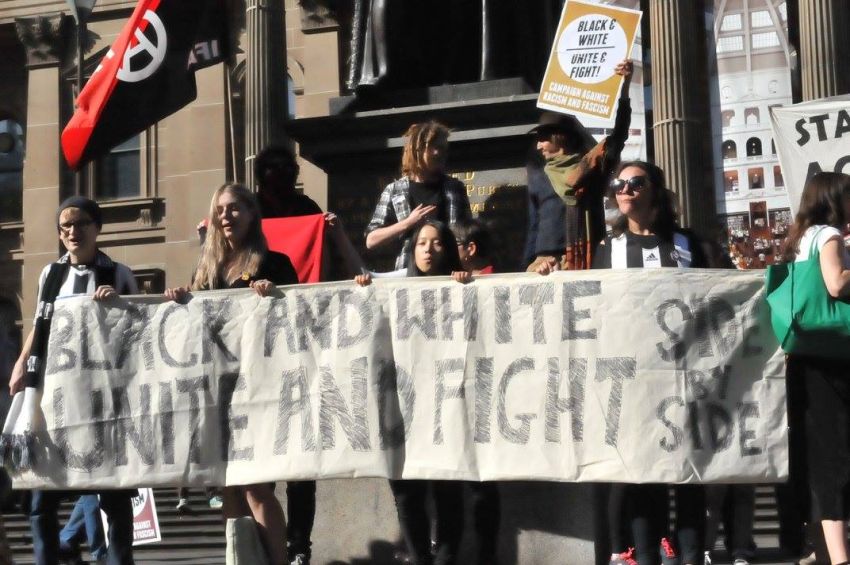 Rally against racism, Melbourne April 3 2016.