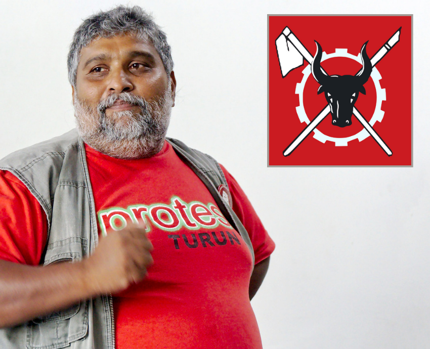 man and logo