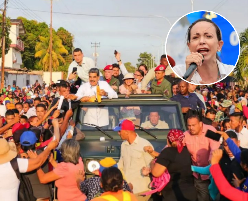 crowd surrounding a car