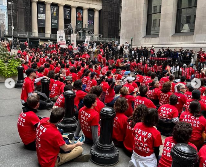 Protest outside the NYSE
