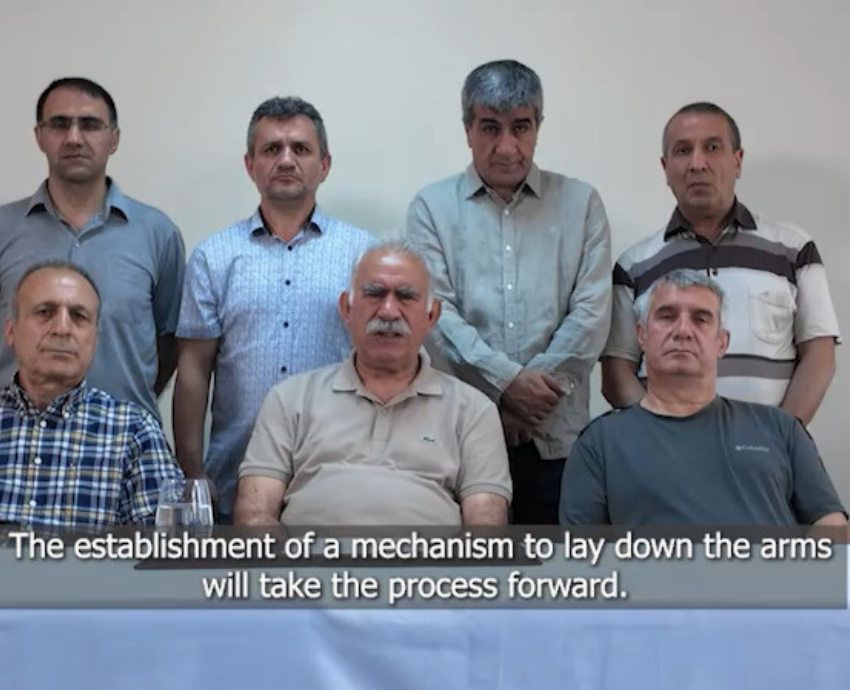 Abdullah Ocalan delivering his message from Imrali Prison