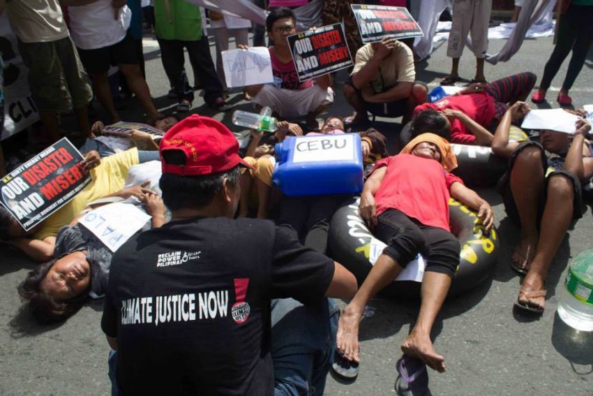 Super typhoon Yolanda (Typhoon Haiyan) climate justice rally, US Embassy Manila, November 11 2013.