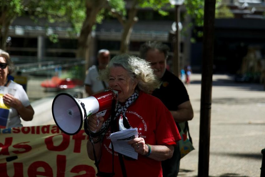 Coral Wynter addresses action September 20. Photo: Zebedee Parkes
