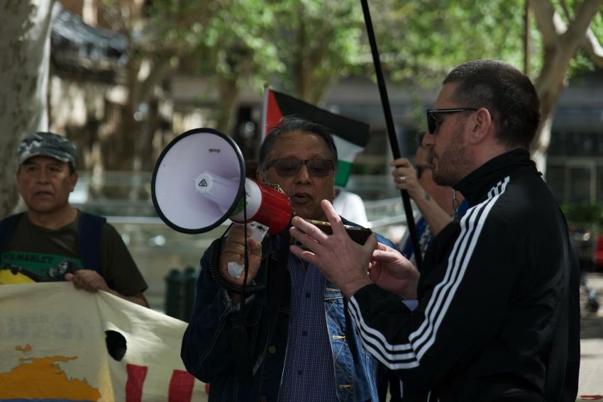 Victor Hugo Munoz representing the Guatemala Human Rights Committee. Photo: Zebedee Parkes