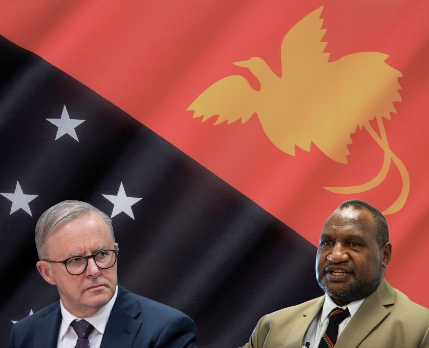 Australian PM Anthony Albanese and PNG PM James Marape