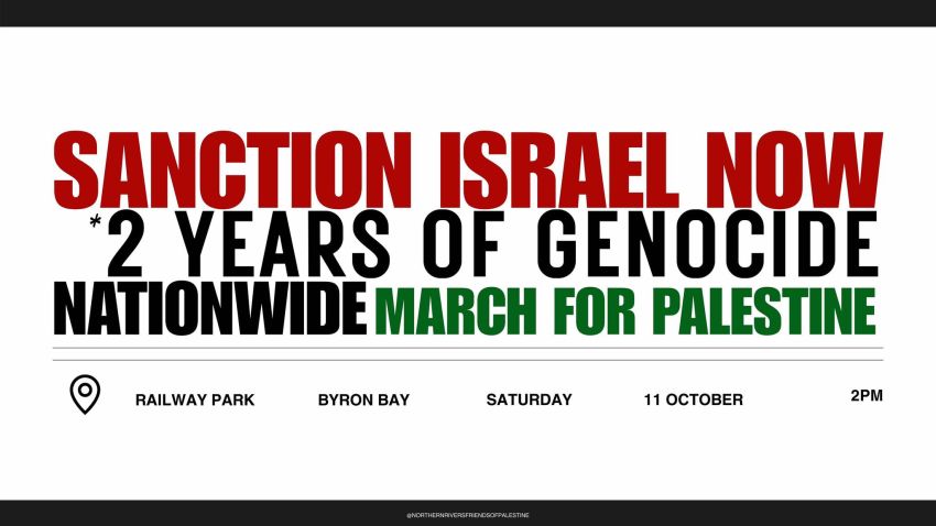 Byron Bay Palestine rally