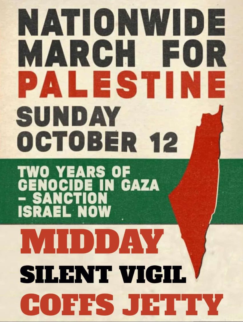 poster for rally in coffs harbour
