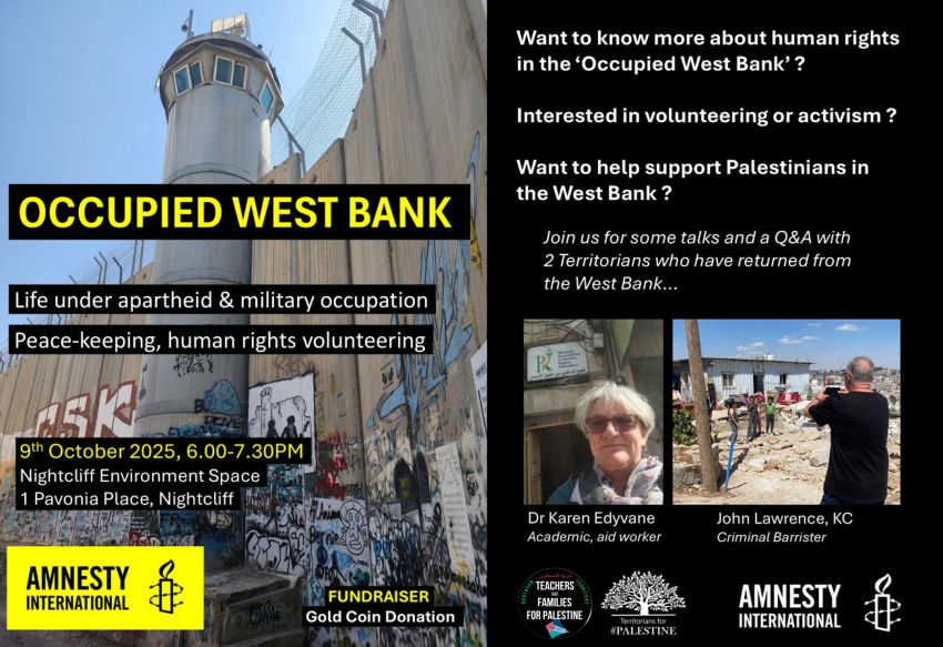 Graphic for event Human Rights Volunteering in the Occupied West Bank 09/10/2025