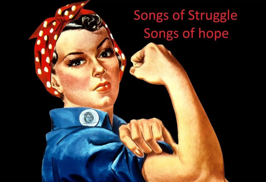 Graphic for event featuring Rosie the Riveter
