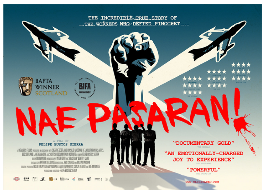 Promotional graphic for the documentary Nae Pasaran