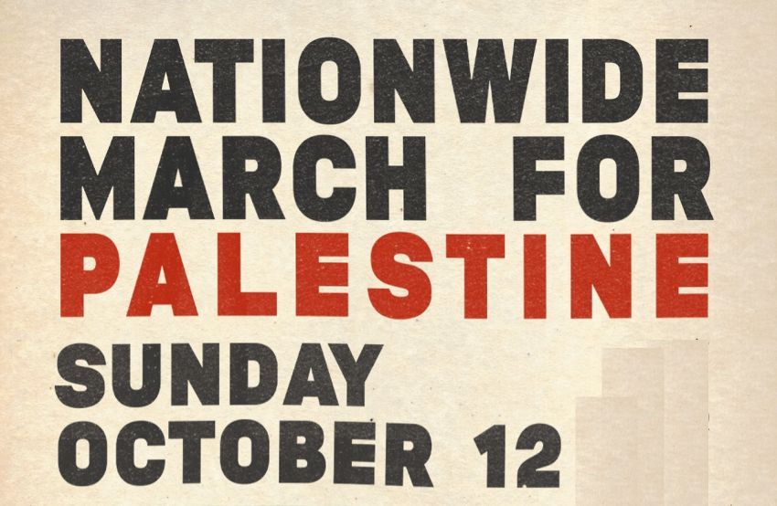 Graphic: Nationwide March for Palestine - Guruk 12/10/2025