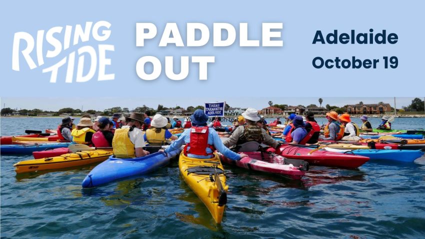 Graphic: Rising Tide Paddle Out Training Day 19/10/2025 Adelaide