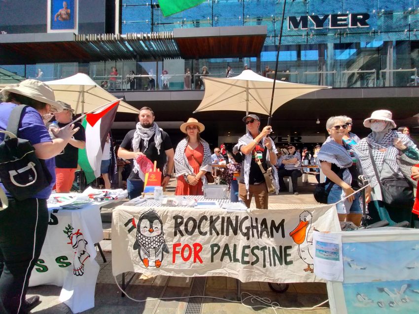 Rockingham for Palestine stall