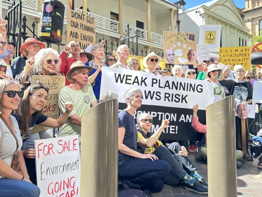 protesting NSW planning laws