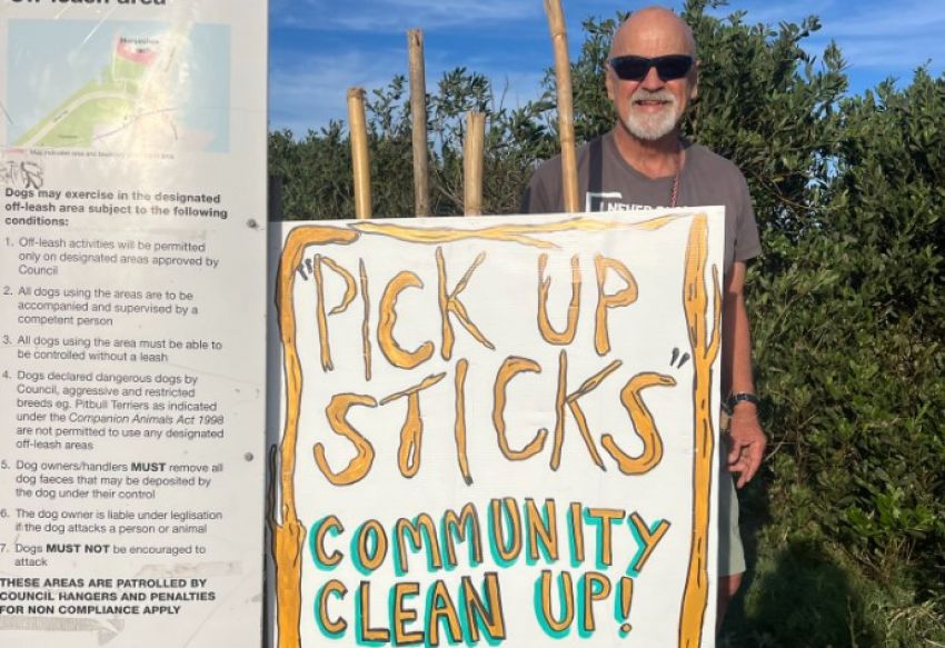 Clean up beach