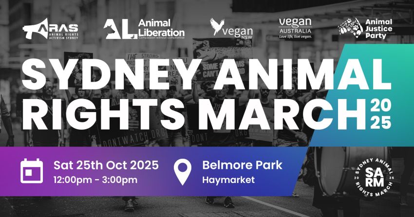 sydney animal rights march 2025 poster