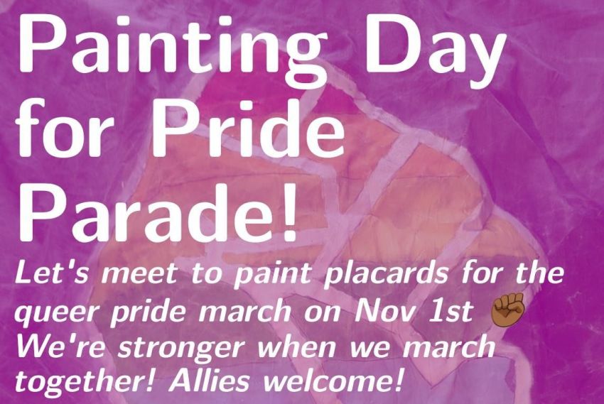 Graphic: Painting Day for Pride Parade 18/10/2025 Tarntanya
