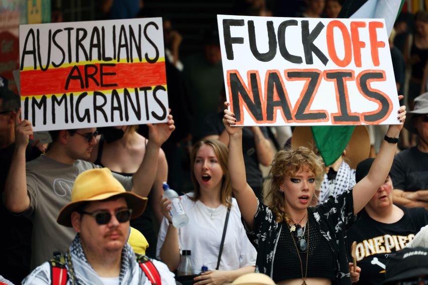 "fuck off Nazis"
