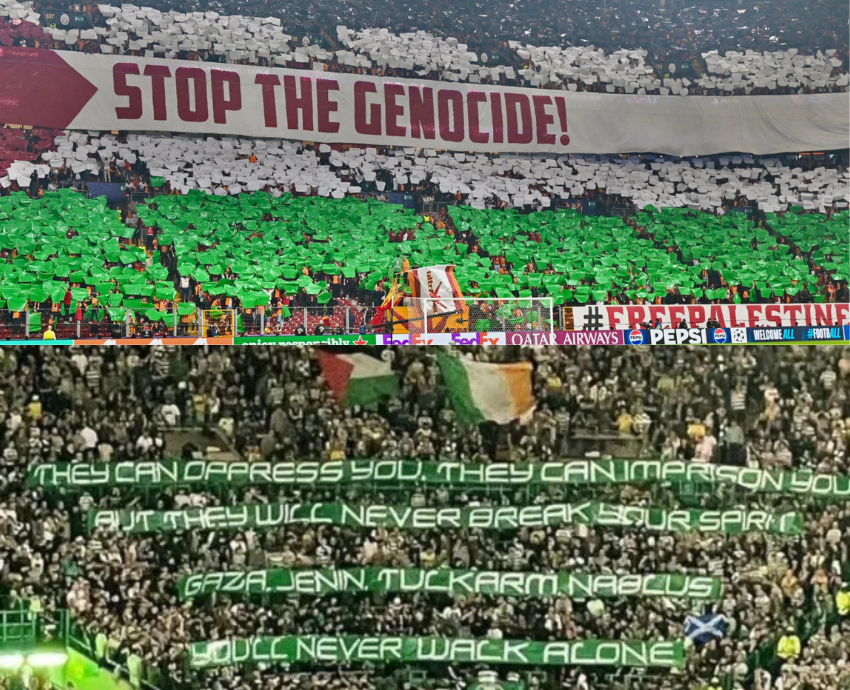 Football fans express solidarity with Palestine