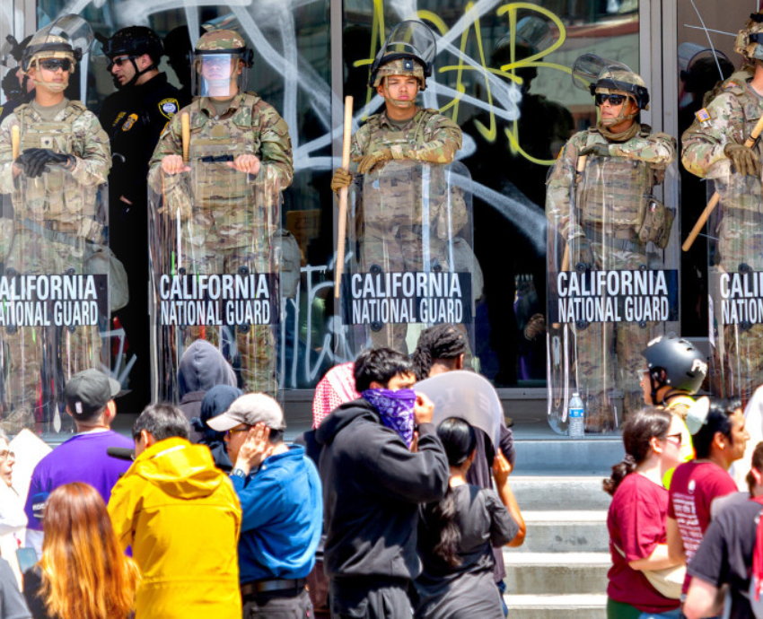 people standing outside a building