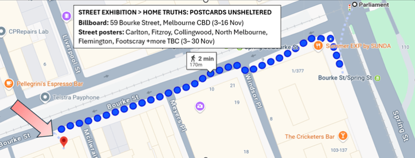 Home Truths exibition map