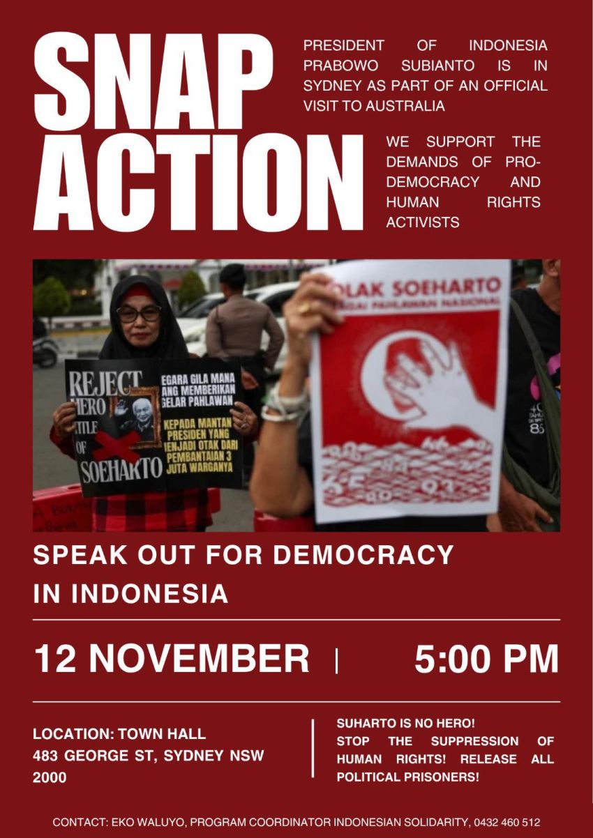 Speak out for democracy in Indonesia