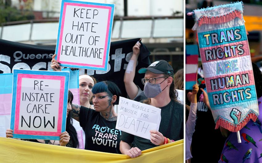 trans rights rally in brisbane