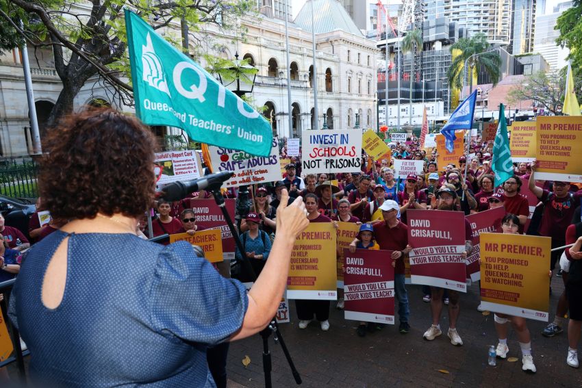 Queensland Teachers Union rally, Magan-djin/Brisbane, November 13