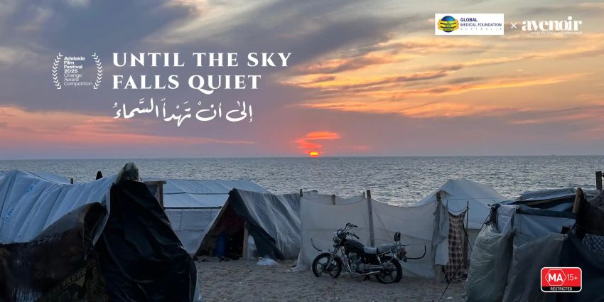 Graphic for film screening of Until the Sky Falls Quiet on 15/11/2025 in Bankstown