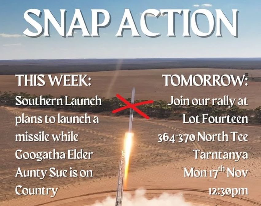 Graphic for snap action protest Stand With Aunty Sue on 17/11/2025 in Tarntanya