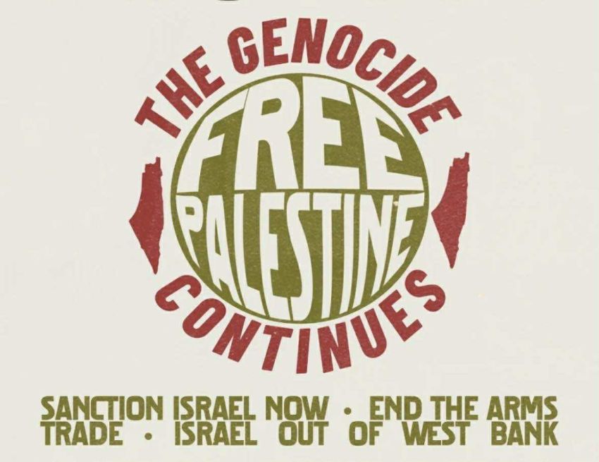 Graphic for protest Nationwide Rally for Palestine on 07/12/2025 Tarntanyangga