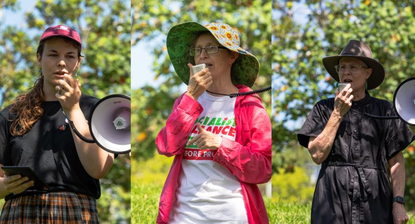 Speakers at the rally, Kombumerri/Gold Coast, November 21
