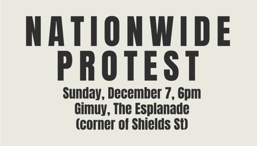 Graphic for event December Nationwide Protest for Palestine – Gimuy/Cairns, 07/12/2025