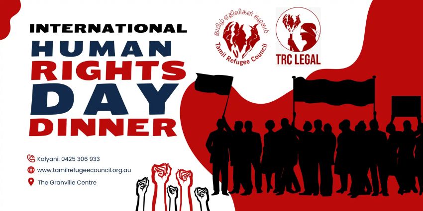 Graphic for event International Human Rights Day Dinner, The Granville Centre, 07/12/2025