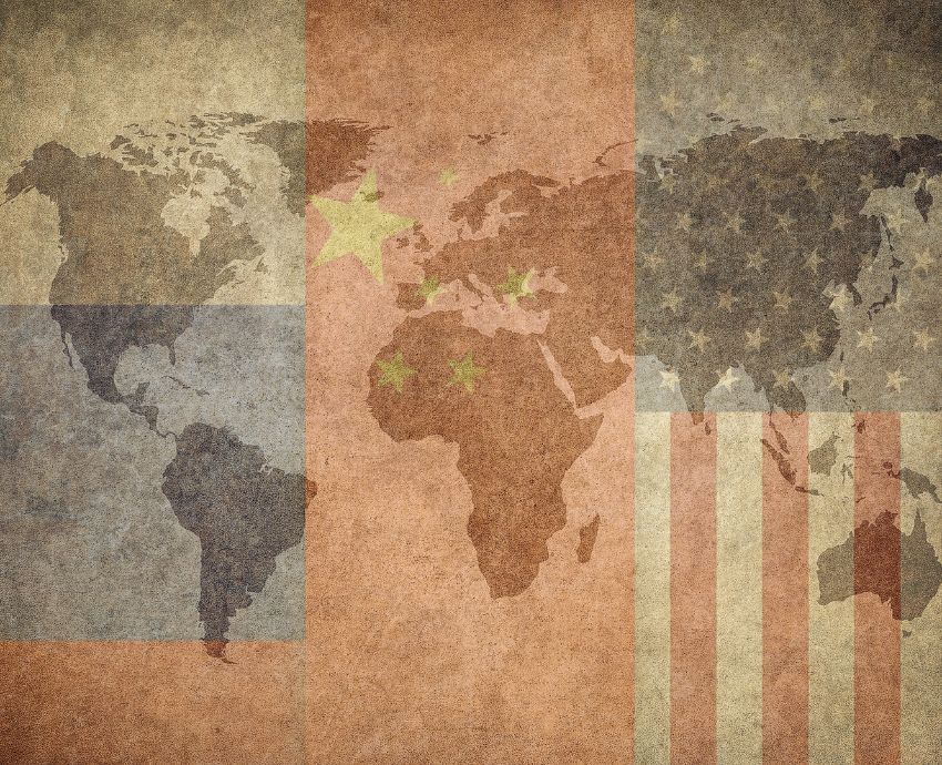 World map with imperialist powers