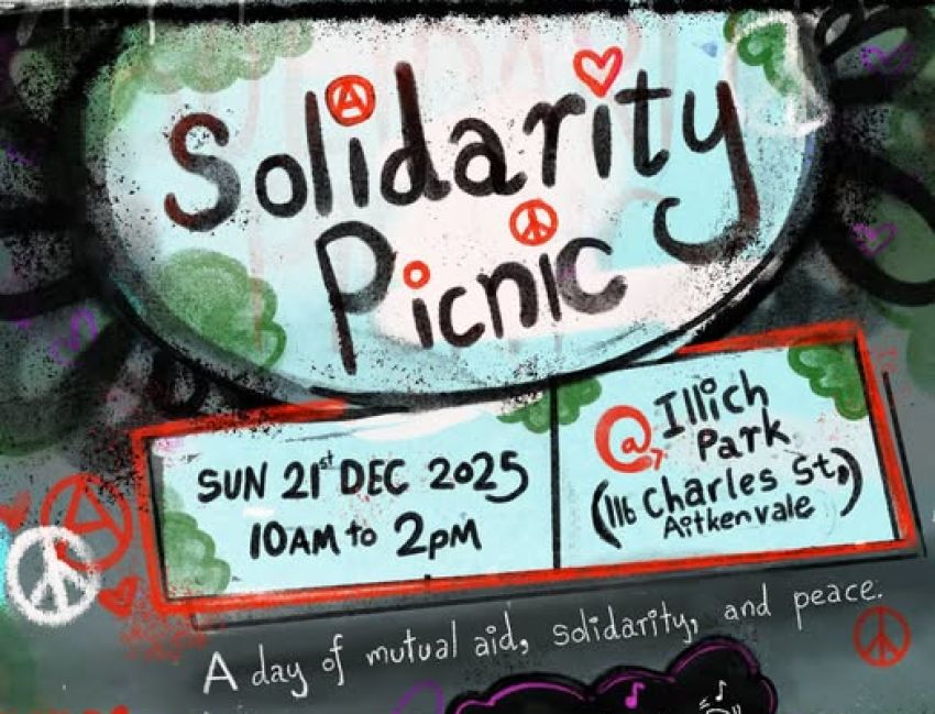 Graphic for event Solidarity Picnic, 10am to 2pm 21/12/2025, Illich Park Aitkenvale Townsville